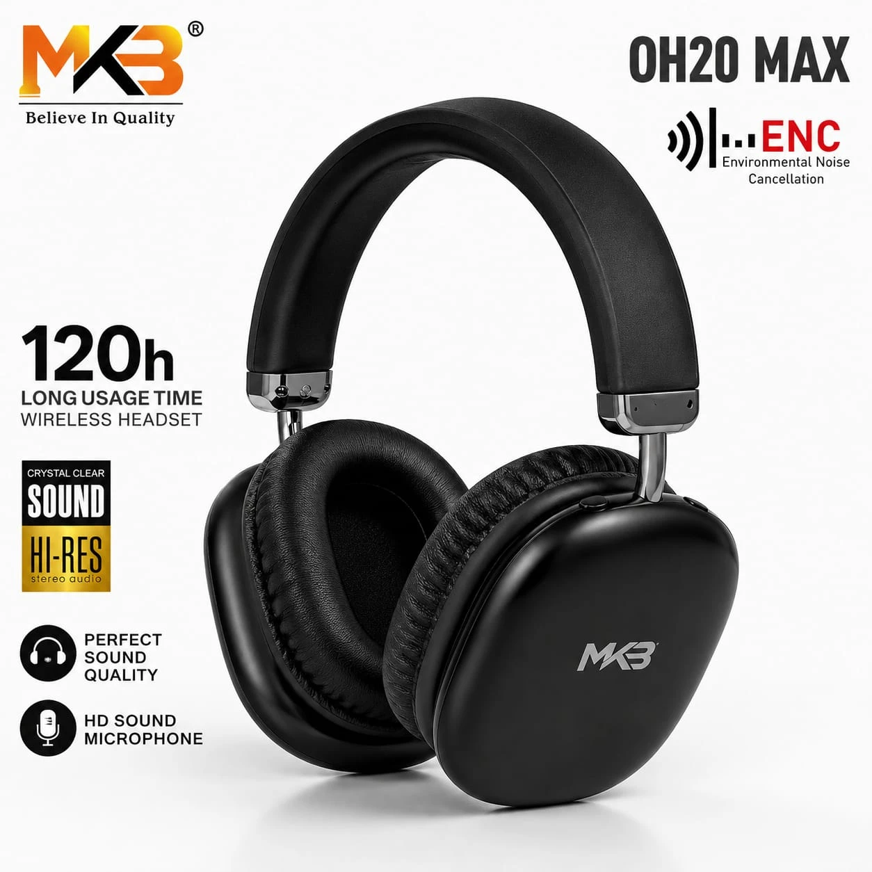 MKB OH20 MAX Wireless Bluetooth Headphone