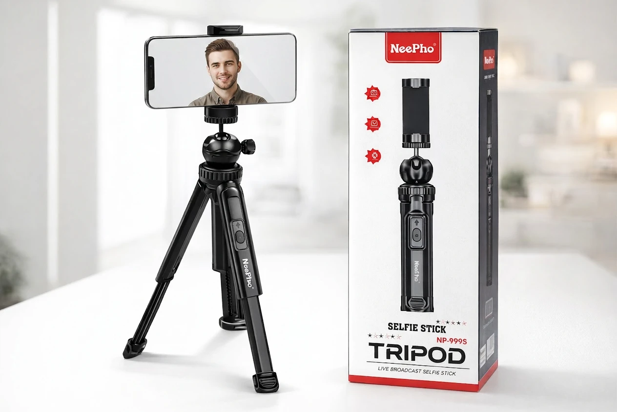 Neepho Selfie Stick Tripod NH-9995 with Bluetooth Remote Controller