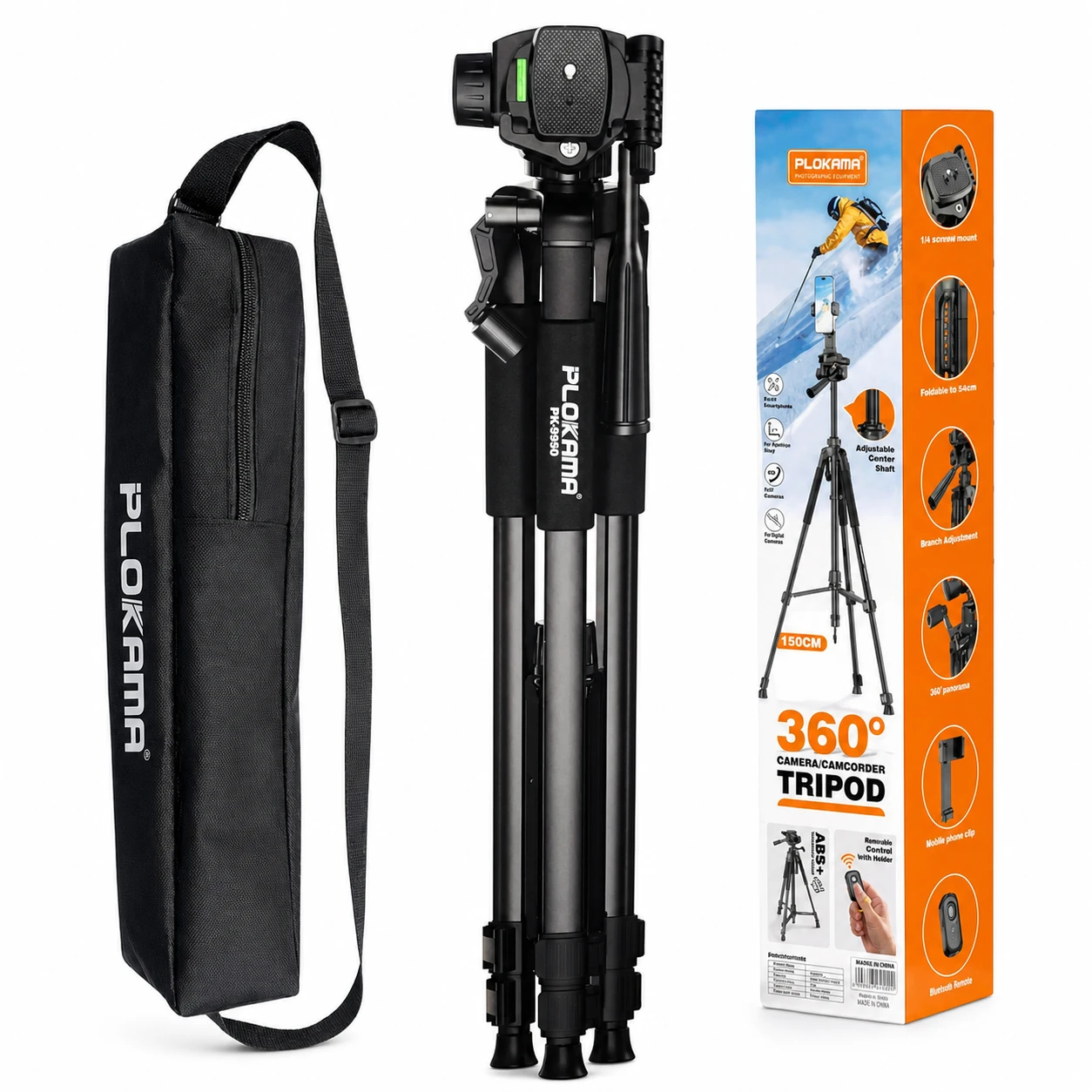 Plokama PK-9950 Professional Camera And Mobile Tripod