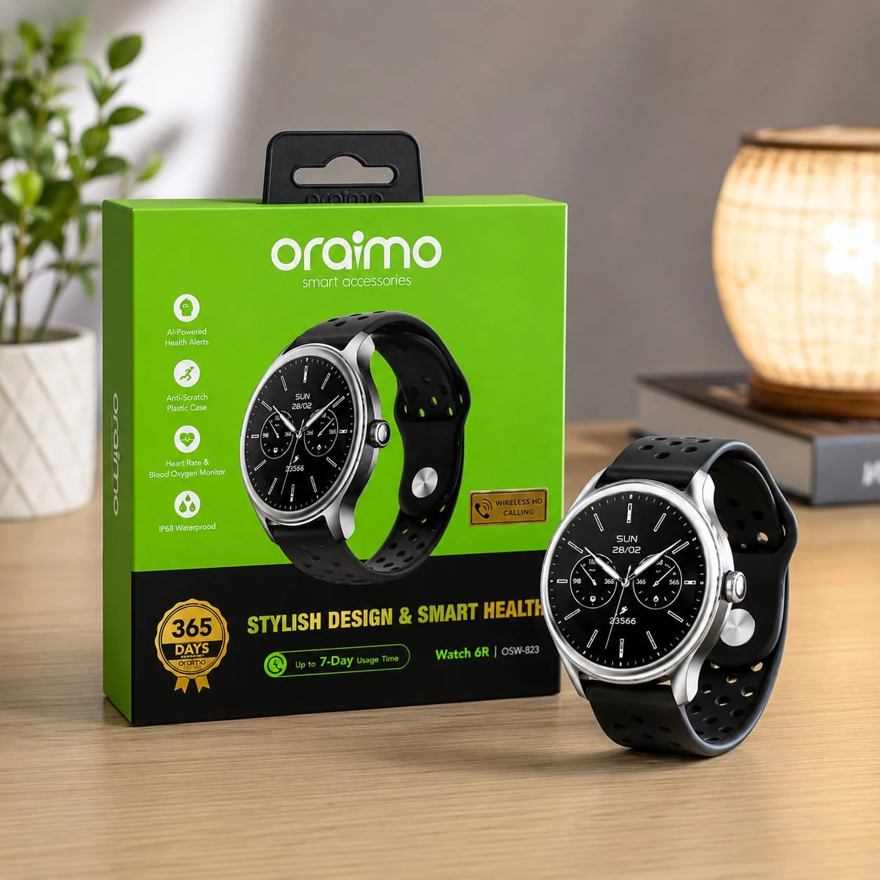 Oraimo Watch 6R 1.39'' Anti-Scratch IP68 Smart Watch