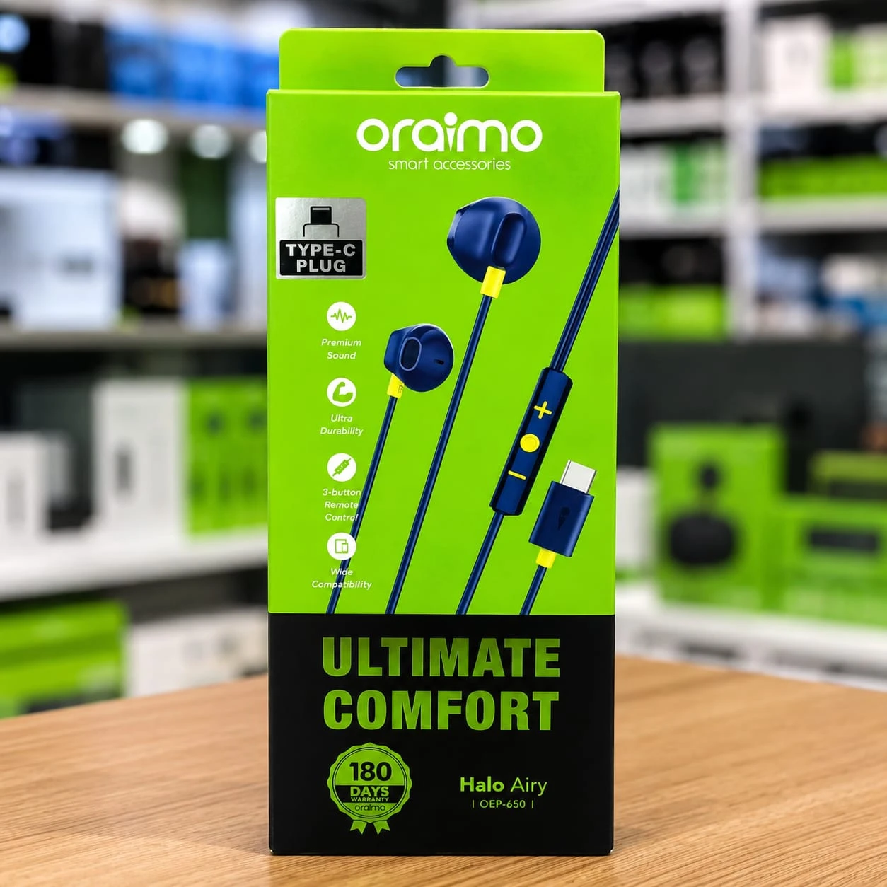 Oraimo Halo Airy OEP-650 wired earphones