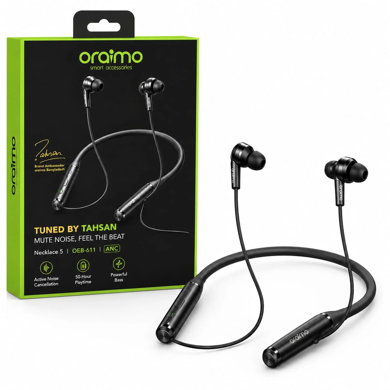 Oraimo Necklace 5 OEB-611 Wireless Neckband Earphones