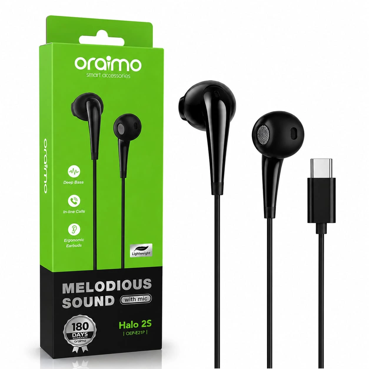 Oraimo Halo 2S (OEP-E21P) Type-C Wired Earphones